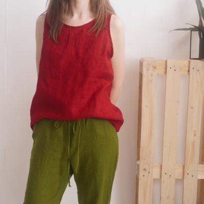 Pantalon de grossesse en lin à cordon VOLGA