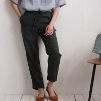 Pantalon en lin à cordon VOLGA