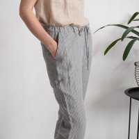 Pantalon en lin à cordon VOLGA