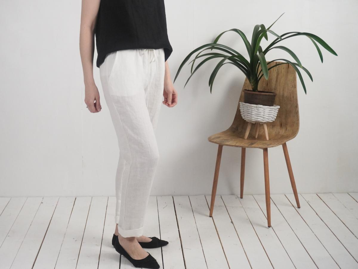 Pantalon en lin à cordon VOLGA
