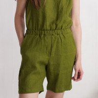 Combishort en lin sans manches HUANG