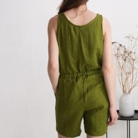 Combishort en lin sans manches HUANG