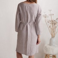 Robe de demoiselle d’honneur midi en lin à manches longues SINDHU