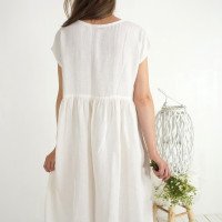 Robe de mariée en lin à taille empire pour la grossesse AMAZON