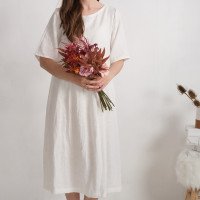 Robe de mariée bohème en lin pour la grossesse COLORADO