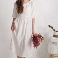 Robe de mariée bohème en lin pour la grossesse COLORADO