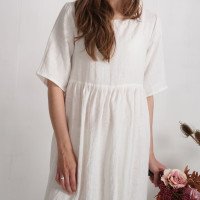 Robe de mariée bohème en lin pour la grossesse COLORADO