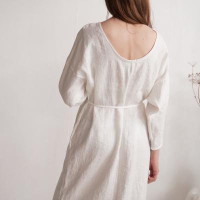 Robe de mariée en lin à dos profondément échancré LIARD