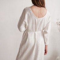 Robe de mariée en lin à dos profondément échancré LIARD