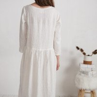 Robe de mariée longue en lin à manches longues MACKENZIE