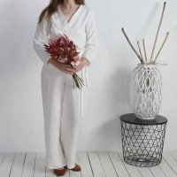 Ensemble de mariée en lin DNIEPER et MAHI, blouse et pantalon