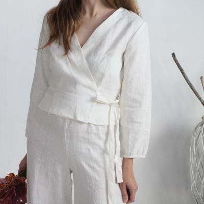 Ensemble de mariée en lin DNIEPER et MAHI, blouse et pantalon