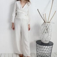 Ensemble de mariée en lin DNIEPER et MAHI, blouse et pantalon