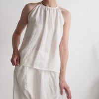 Ensemble de mariée bohème en lin LUNI et IRTYSH, haut et sarouel
