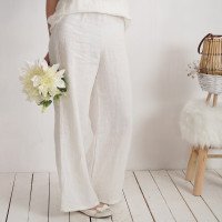 Ensemble de mariée en lin NILE et MAHI, caraco et pantalon large
