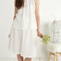 Ensemble de mariée en lin LUNI et MAGDALENA, haut et jupe