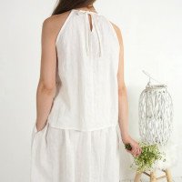 Ensemble de mariée en lin LUNI et MAGDALENA, haut et jupe