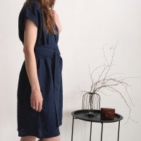 Robe ample en lin à ceinture large PILCOMAYO