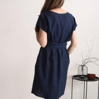 Robe ample en lin à ceinture large PILCOMAYO