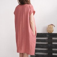 Robe ample en lin à ceinture DANUBE
