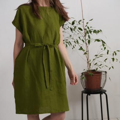 Robe ample en lin à ceinture DANUBE