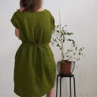 Robe ample en lin à ceinture DANUBE