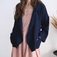 Veste ample en lin à double boutonnage SEPIK
