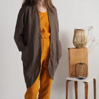 Veste longue ample en lin SELENGA
