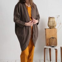 Veste longue ample en lin SELENGA