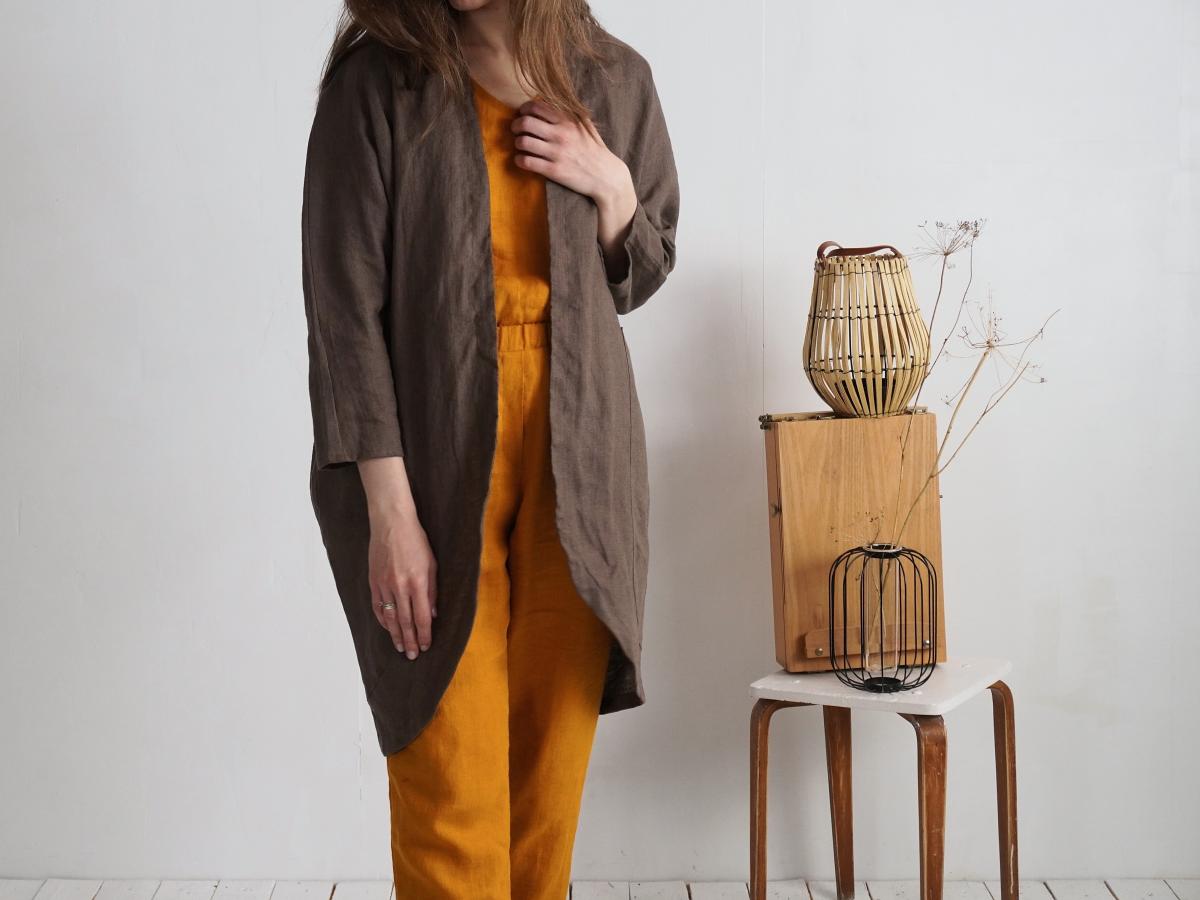 Veste longue ample en lin SELENGA