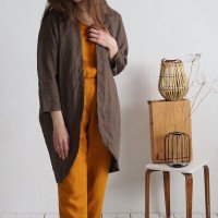 Veste longue ample en lin SELENGA