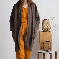 Veste longue ample en lin SELENGA
