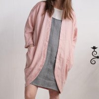 Veste longue ample en lin SELENGA
