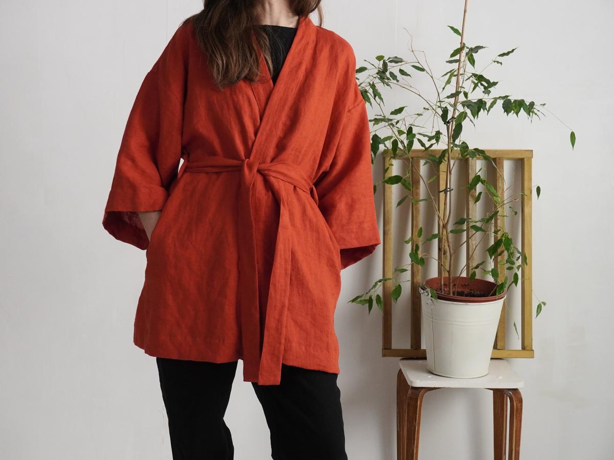 Veste kimono en lin KOSI
