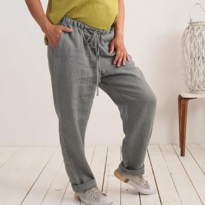 Pantalon de grossesse en lin à cordon VOLGA