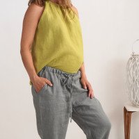 Pantalon de grossesse en lin à cordon VOLGA