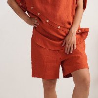 Short de grossesse en lin à taille haute NELSON