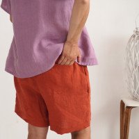 Short de grossesse en lin à taille haute NELSON