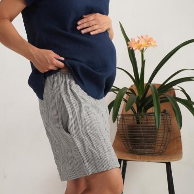 Short de grossesse en lin à taille haute NELSON