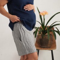 Short de grossesse en lin à taille haute NELSON