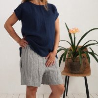 Short de grossesse en lin à taille haute NELSON