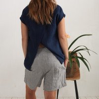 Short de grossesse en lin à taille haute NELSON
