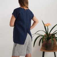 Short de grossesse en lin à taille haute NELSON