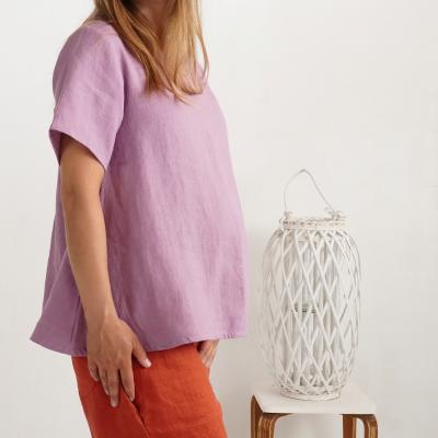 Blouse trapèze ample de grossesse en lin OKAVANGO