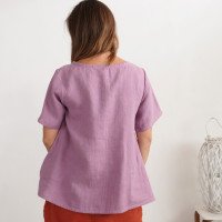 Blouse trapèze ample de grossesse en lin OKAVANGO