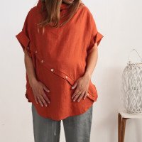 Tunique de grossesse et d’allaitement en lin KHATANGA