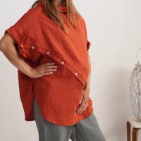 Tunique de grossesse et d’allaitement en lin KHATANGA