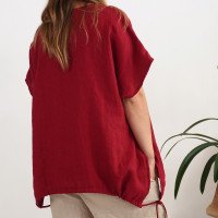 Blouse ample de grossesse en lin à liens SONGHUA