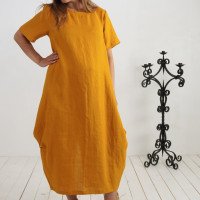 Robe boule ample de grossesse en lin BLANDA