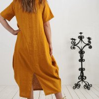Robe boule ample de grossesse en lin BLANDA